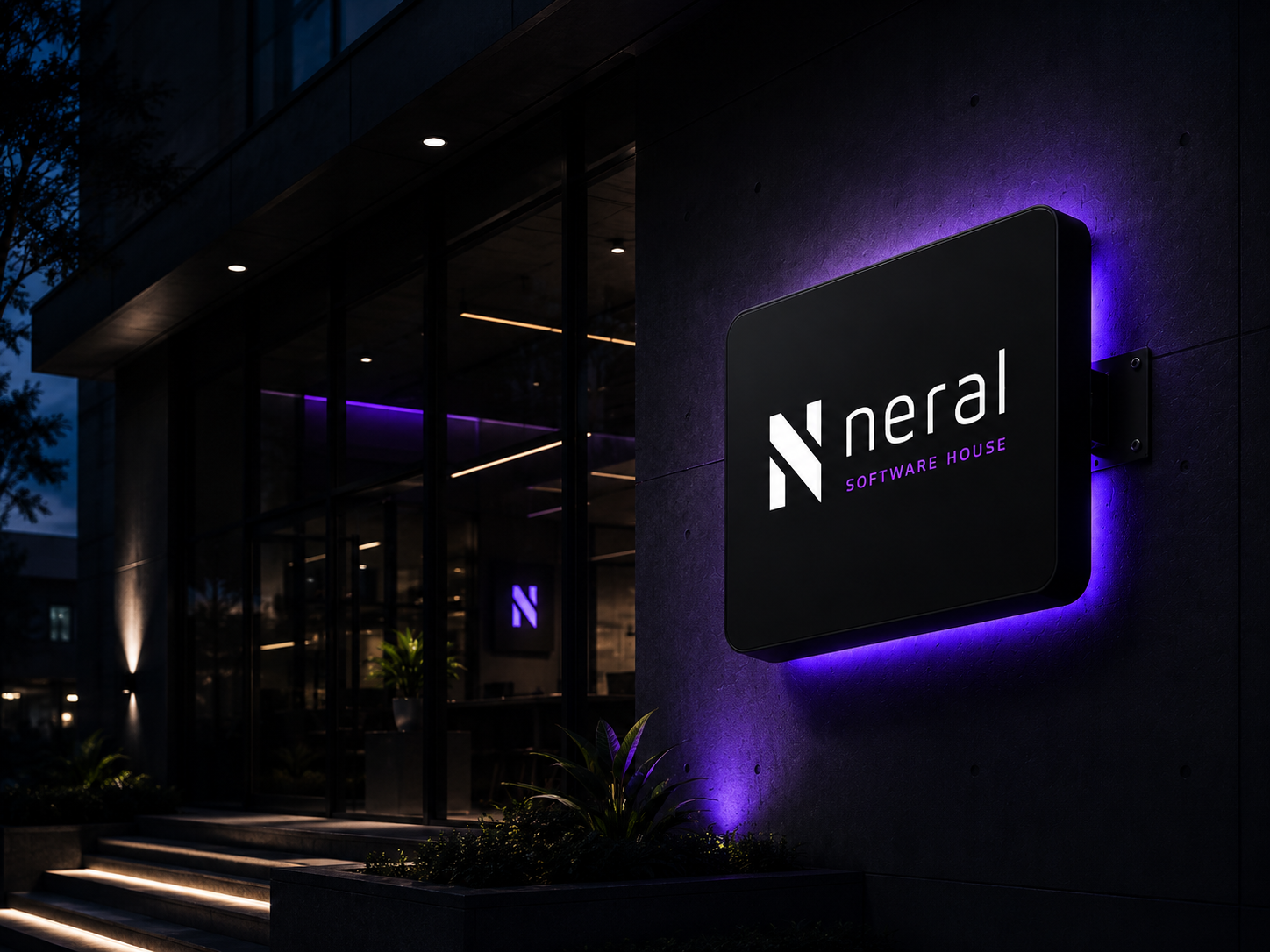 Placa iluminada da Neral Software House